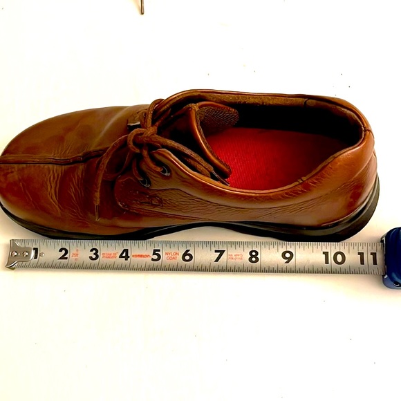 Men’s Sz 9 AETREX EUC Brown Lace Up Oxford Casual Walker Brown Leather Shoes - Picture 7 of 9